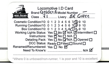 GOLDEN ARROW KIT BUILT 00 GAUGE - 'BR E5000 CLASS 71' BR GREEN E5001 - BOXED