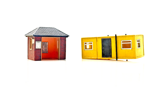 HORNBY 00 GAUGE SKALEDALE - R8765/R9800 - CAR SALES OFFICE/BUS STOP - UNBOXED