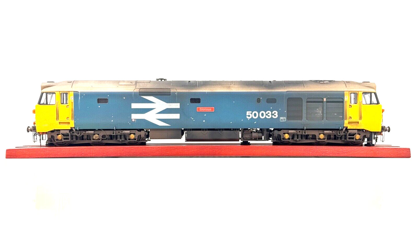 HELJAN O GAUGE - CLASS 50 DIESEL 50033 BR LARGE LOGO GLORIOUS (PROTO NEO)