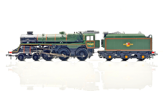BACHMANN 00 GAUGE - 31-116 - STANDARD CLASS 4MT 75069 BR1B TENDER BR LINED GREEN