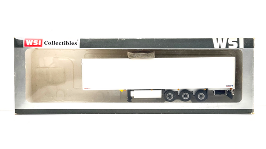 WSI 1/50 SCALE - 3 AXLE PLAIN WHITE CARGOBULL BOX TRAILER - WRONG BOX