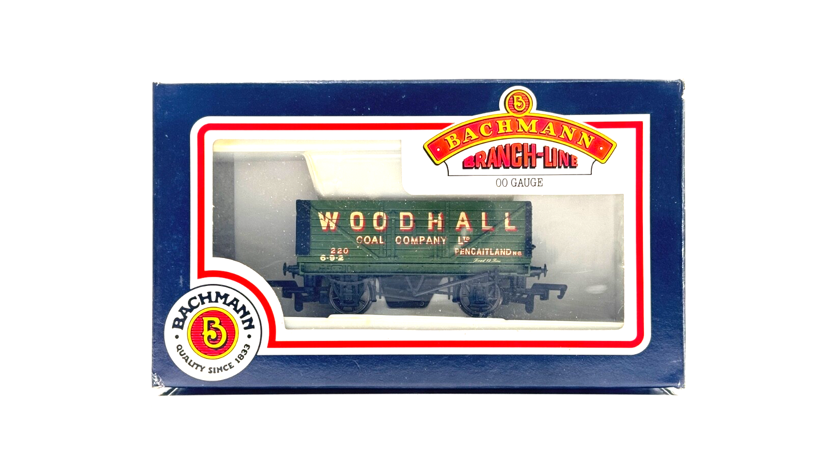 BACHMANN 00 GAUGE - 33-100P - 7 PLANK OPEN WAGON WOODHALL COAL PENGAITLAND 220