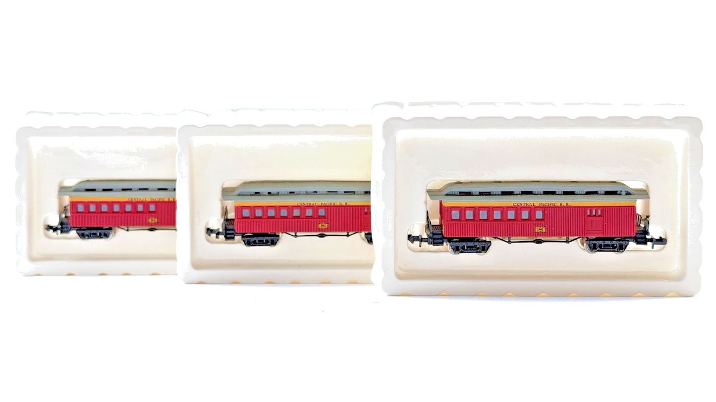BACHMANN N GAUGE - 75574 - RAKE OF 3 OLD TIMERS CENTRAL PACIFIC COACHES BOXED