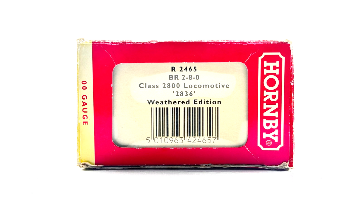 HORNBY 00 GAUGE - R2465 - BR BLACK 2-8-0 CLASS 2800 LOCOMOTIVE 2836 WEATHERED