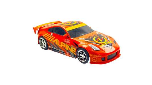 SCALEXTRIC 1/32 SCALE - NISSAN 350Z ALPINE ORANGE DRIFT CAR - UNBOXED