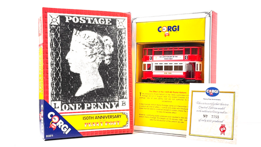 CORGI D37/1 - 150TH ANNIVERSARY OF THE PENNY POST TRAM MODEL - BOXED