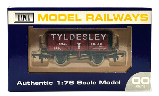 DAPOL 00 GAUGE - TYLDESLEY COAL COMPANY LTD PLANK WAGON 289 (LIMITED EDITION)