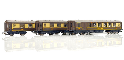 HORNBY 00 GAUGE - RAKE OF 3 PULLMAN QUEEN OF SCOTS PASSENGER COACHES - UNBOXED