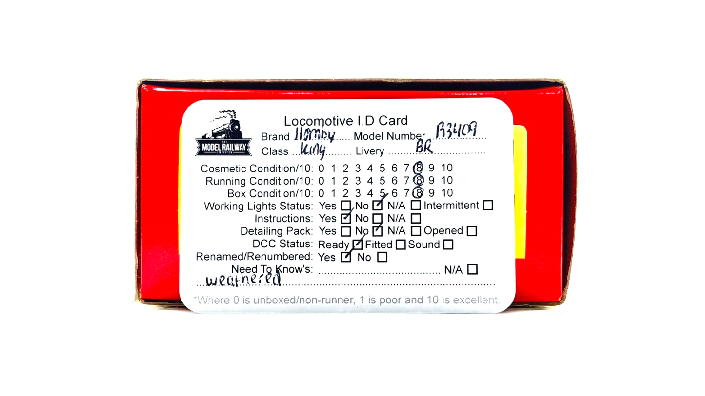 HORNBY 00 GAUGE - R3409 - BR LATE KING CLASS 'KING EDWARD II' 6023 WEATHERED