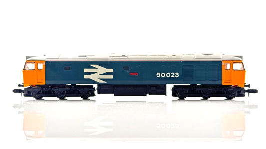GRAHAM FARISH N GAUGE - CLASS 50 LARGE LOGO 50023 HOWE - RENAMED RENUMBERED