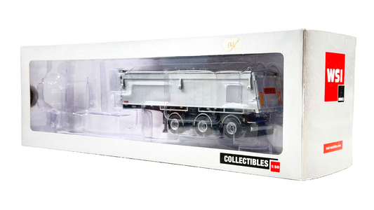 WSI 1/50 SCALE - 03-1003 - 3 AXLE ASPHALT TIPPER TRUCK SILVER BOXED