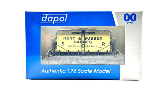 DAPOL 00 GAUGE - KENT & SUSSEX DAIRIES SR MILK TANKER 072 (P) (LIMITED EDITION)