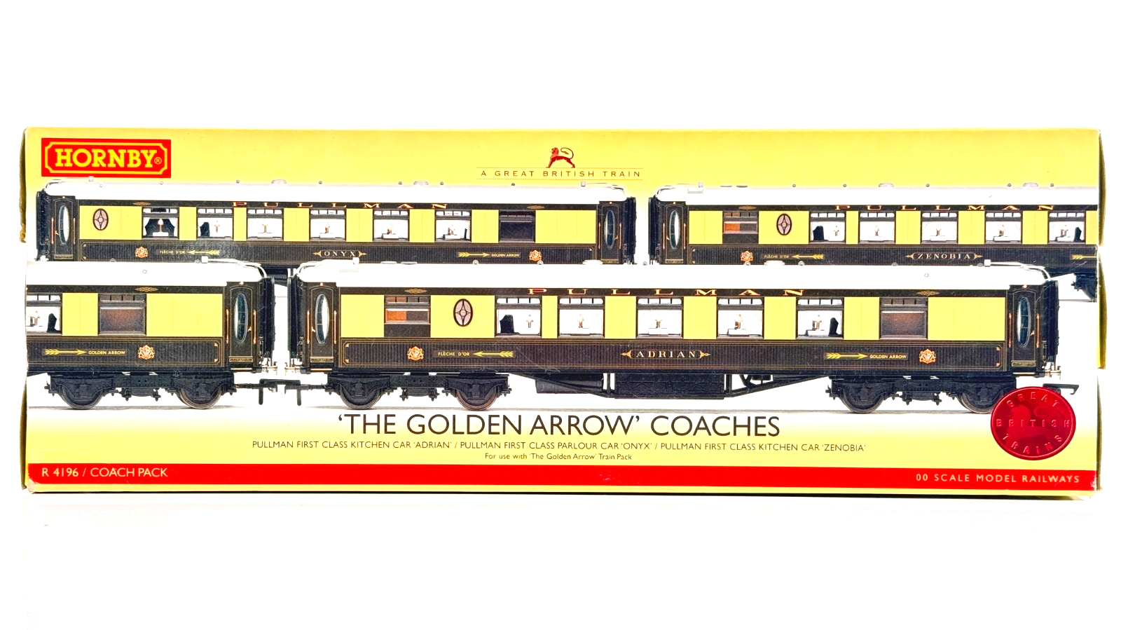 HORNBY 00 GAUGE - R4196 - THE GOLDEN ARROW PULLMAN COACHES TRIPLE PACK - BOXED