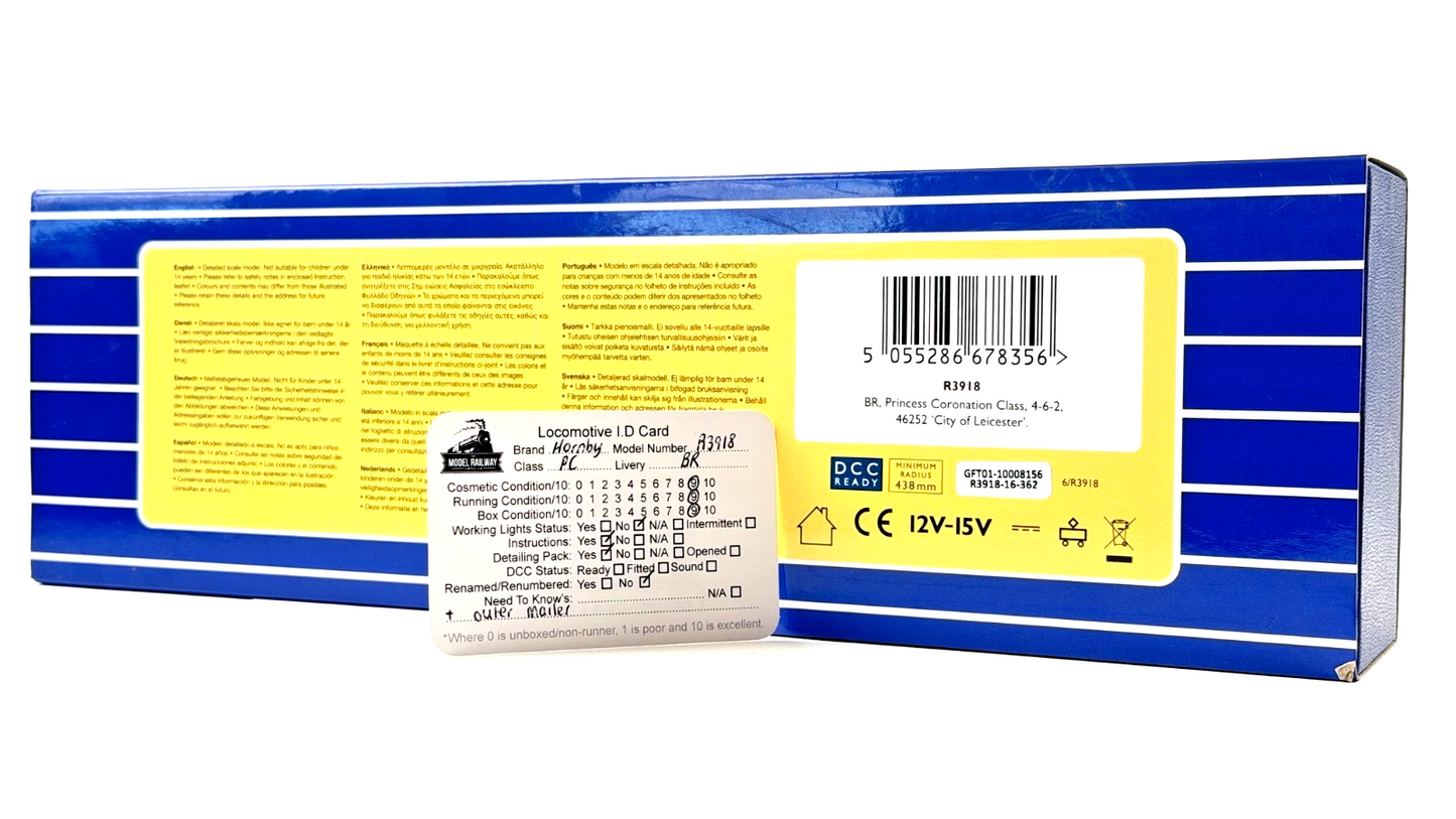HORNBY DUBLO 00 GAUGE - R3918 - BR PRINCESS CORONATION 46252 CITY OF LEICESTER