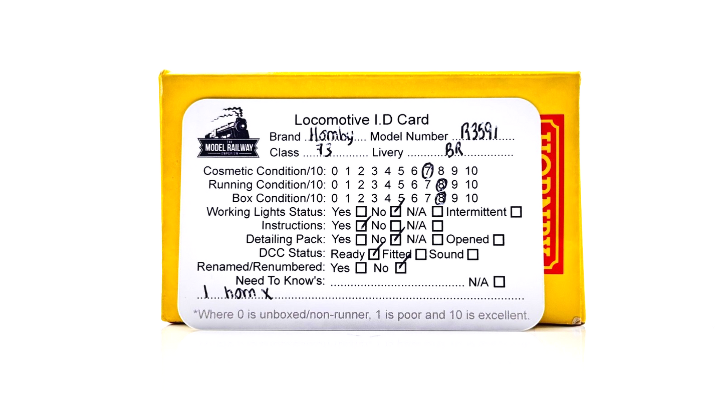 HORNBY 00 GAUGE - R3591 - BR BO-BO DIESEL ELECTRIC CLASS 73 LOCOMOTIVE E6002