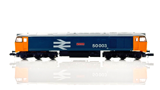 GRAHAM FARISH N GAUGE - NO.8404 - CLASS 50 LARGE LOGO 50003 TEMERAIRE - BOXED