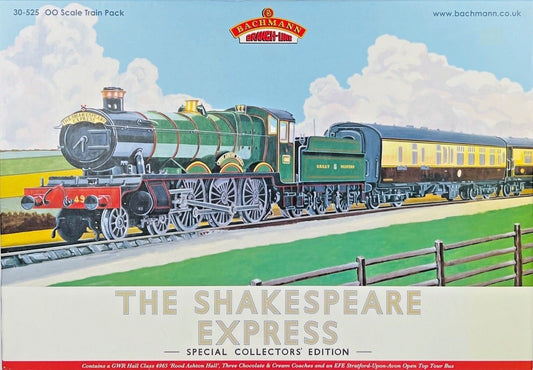 BACHMANN 00 GAUGE - 30-525 - SHAKESPEARE EXPRESS LOCO/COACH/BUS SPECIAL SET NEW