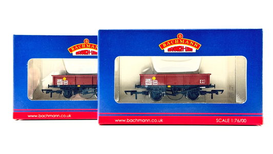 BACHMANN 00 GAUGE - 37-355C - 13T STEEL SAND TIPPLER WAGON BR BAUXITE X2