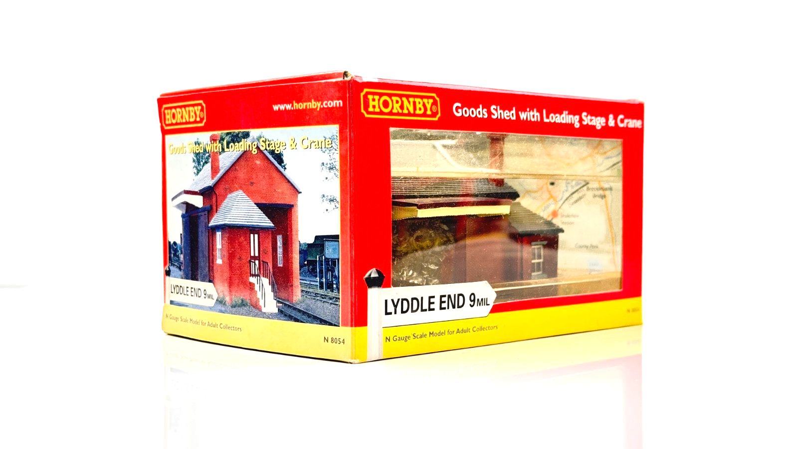 HORNBY N GAUGE LYDDLE END - N8054 - GOODS SHED WITH LOADING STAGE & CRANE