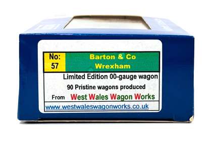 DAPOL 00 GAUGE - BARTON & CO WREXHAM PLANK WAGON NO.321 WEST WALES WAGON WORKS