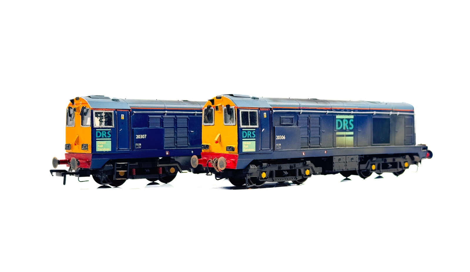 BACHMANN 00 GAUGE - CLASS 20/3 20306 20307 DRS REFINISHED TWIN SET WITH LIGHTS