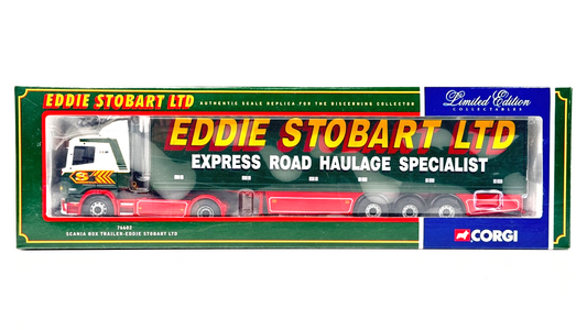 CORGI 1/50 SCALE - 76602 - SCANIA BOX TRAILER EDDIE STOBART LTD LORRY - BOXED