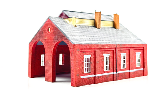 HORNBY 00 GAUGE SKALEDALE - R8581 - RED BRICK DOUBLE ROAD ENGINE SHED - UNBOXED