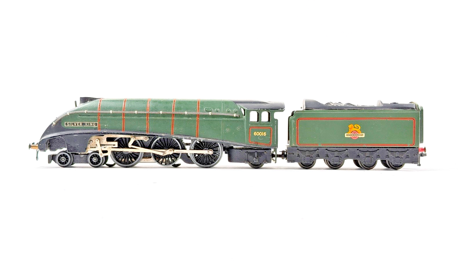 HORNBY DUBLO 00 GAUGE - 3 RAIL BR GREEN CLASS A4 SILVER KING 60016 UNBOXED 2