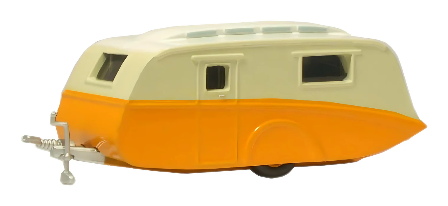 OXFORD DIECAST 1/76 - 76CV001 - ORANGE/CREAM CARAVAN - NEW