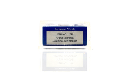 BACHMANN N GAUGE - 11751 - 4-4-0 AMERICAN BALTIMORE & OHIO LOCO - BOXED NQP