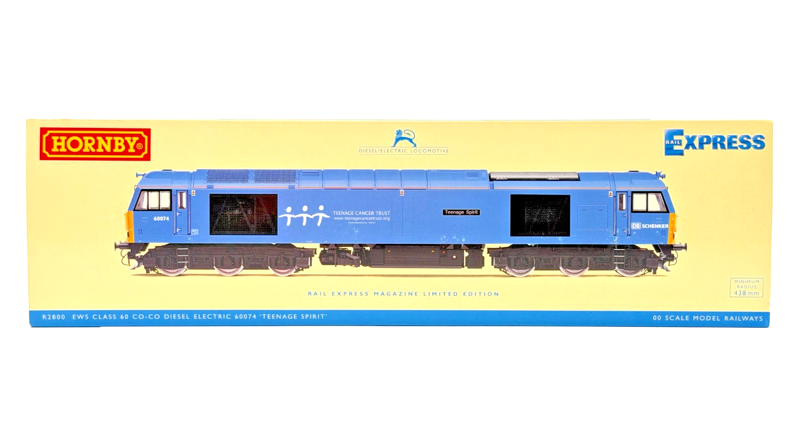 HORNBY 00 GAUGE - R2800 - CLASS 60 EWS DB SCHENKER TEENAGE SPIRIT LIMITED ED