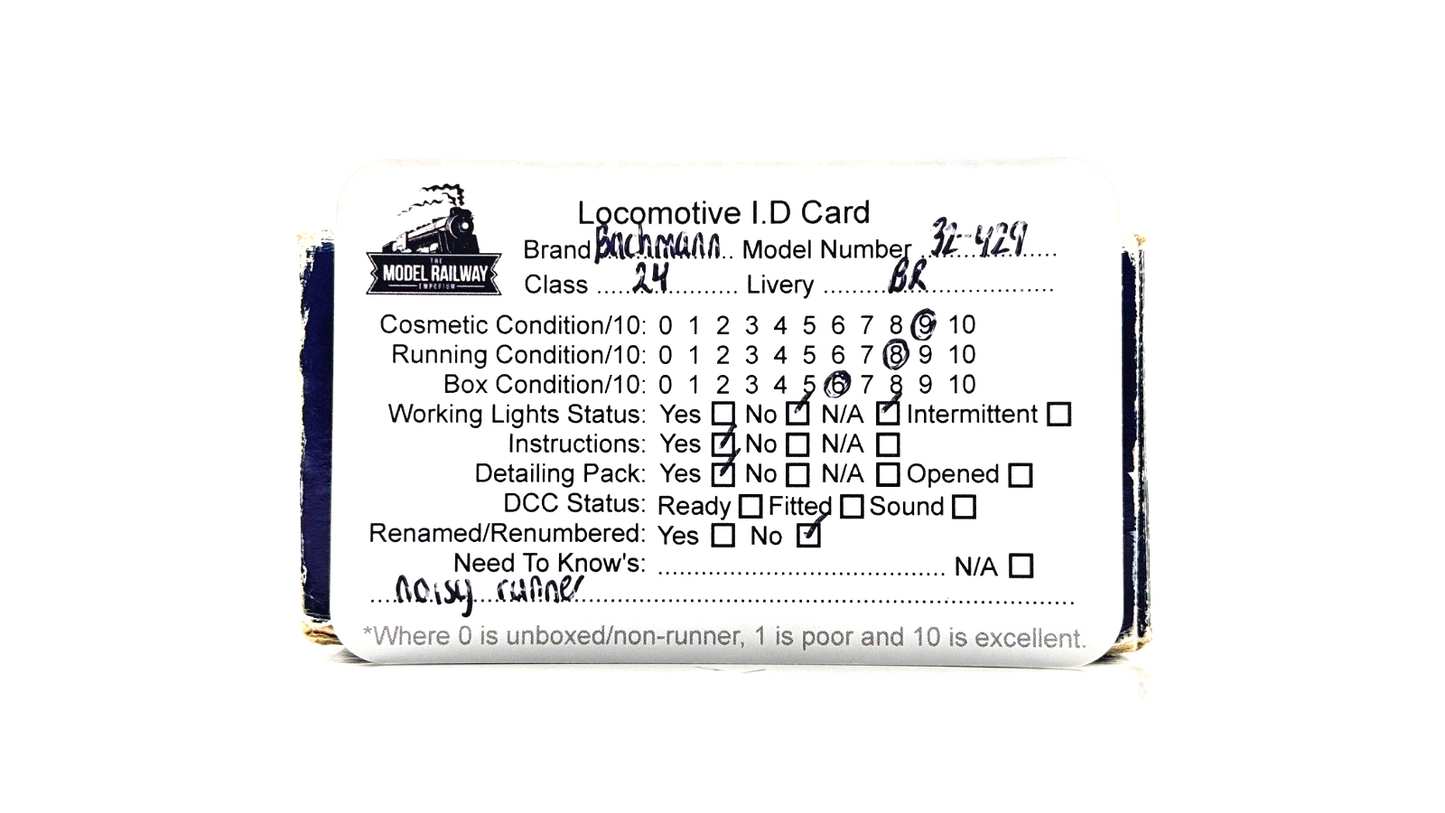 BACHMANN 00 GAUGE - 32-429 - CLASS 24 DIESEL BR TWO TONE GREEN D5011 BOXED