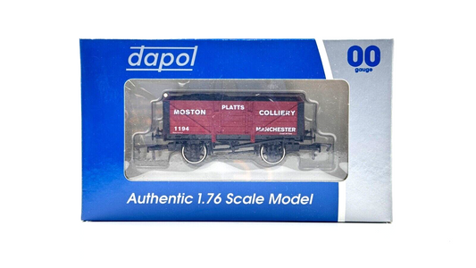 DAPOL 00 GAUGE - MOSTON PLATTS COLLIERY MANCHESTER WAGON 1194 (LIMITED EDITION)