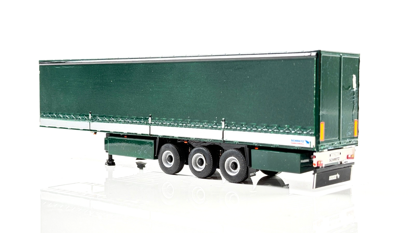 WSI 1/50 SCALE - 03-1073 - CURTAIN SIDE TRAILER 3 AXLE REFINISHED GREEN - NQP!!