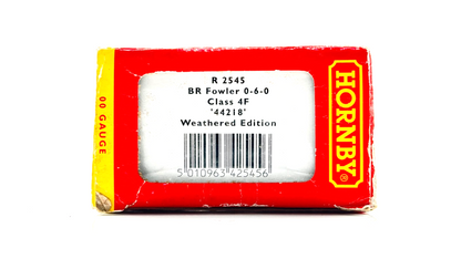 HORNBY 00 GAUGE - R2545 - BR BLACK FOWLER 0-6-0 CLASS 4F 44218 WEATHERED BOXED