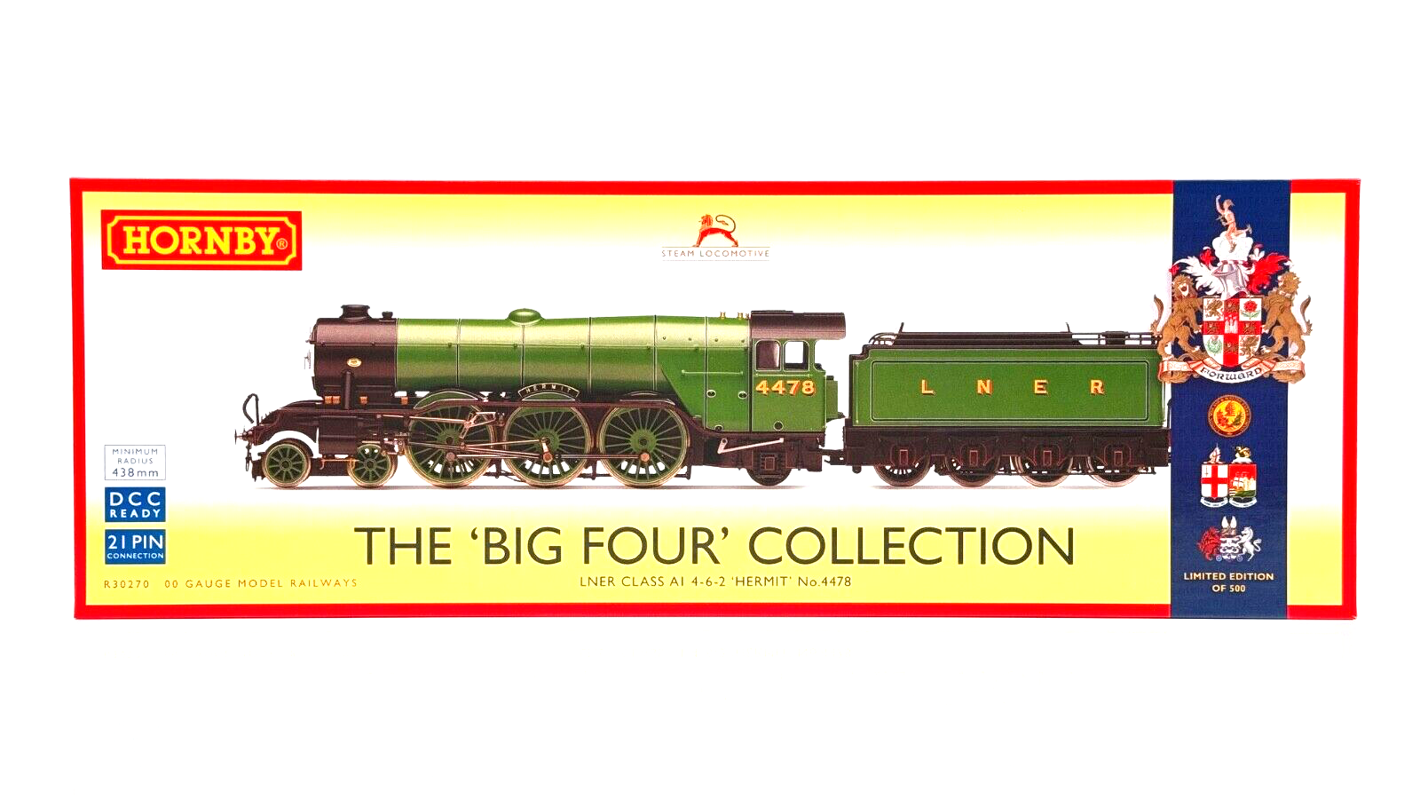 HORNBY 00 GAUGE - R30270 - LNER CLASS A1 4-6-2 'HERMIT' NO.4478 - NEW BOXED