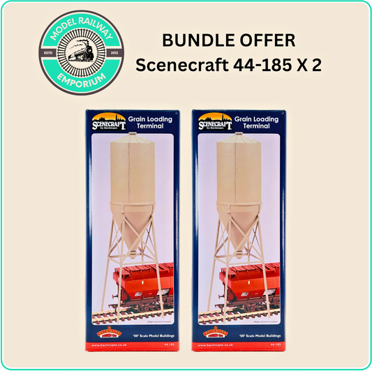 BACHMANN 00 GAUGE SCENECRAFT - 44-185 - GRAIN LOADING TERMINAL - NEW BOXED X 2