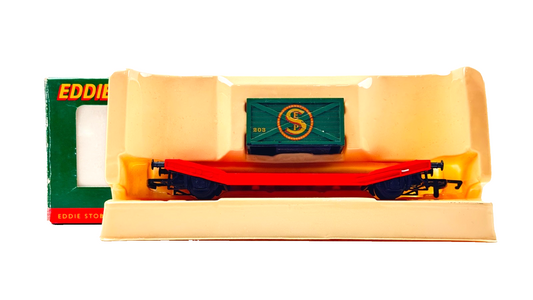 HORNBY 00 GAUGE - R6293A - EDDIE STOBART LTD LOWMAC WAGON AND LOAD NO.203 BOXED