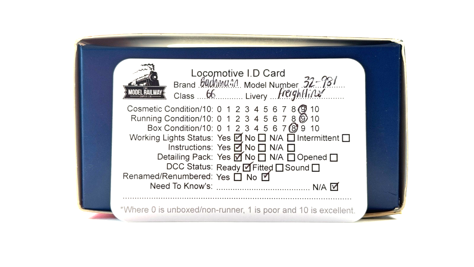 BACHMANN 00 GAUGE - 32-981 - CLASS 66 DIESEL 66416 FREIGHTLINER POWERHAUL BOXED