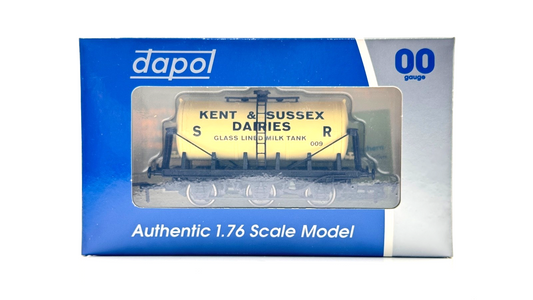 DAPOL 00 GAUGE - KENT & SUSSEX DAIRIES SR MILK TANKER 009 (P) (LIMITED EDITION)