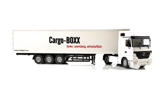 NZG 1/50 SCALE - MERCEDES BENZ ACTROS CARGO-BOXX KOEGEL LORRY BOXED