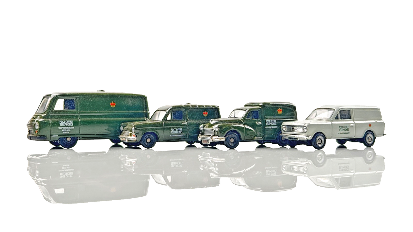 CORGI TRACKSIDE 1/76 VEHICLES - POST OFFICE TELEPHONES GREEN FLEET X 4