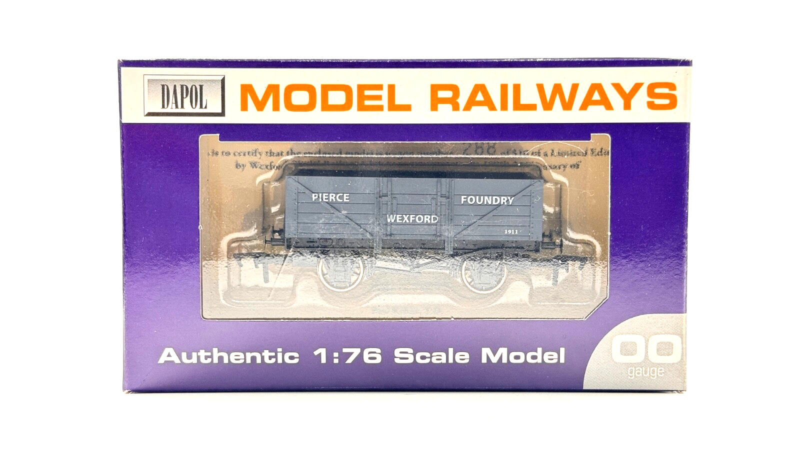 DAPOL 00 GAUGE - PIERCE FOUNDRY WEXFORD PLANK WAGON NO.1911 (LIMITED EDITION)