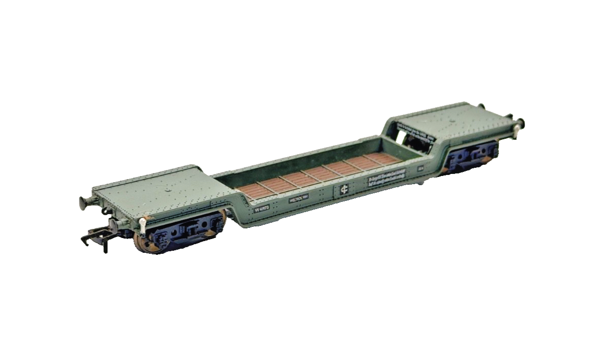 BACHMANN 00 GAUGE - BR GREY 45T BOGIE WELL WAGON W41973 - UNBOXED