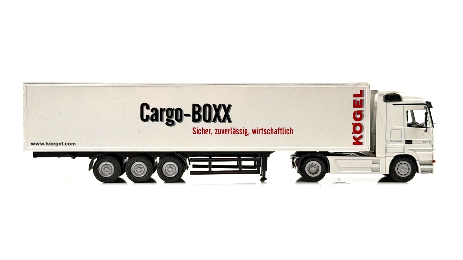 NZG 1/50 SCALE - MERCEDES BENZ ACTROS CARGO-BOXX KOEGEL LORRY BOXED