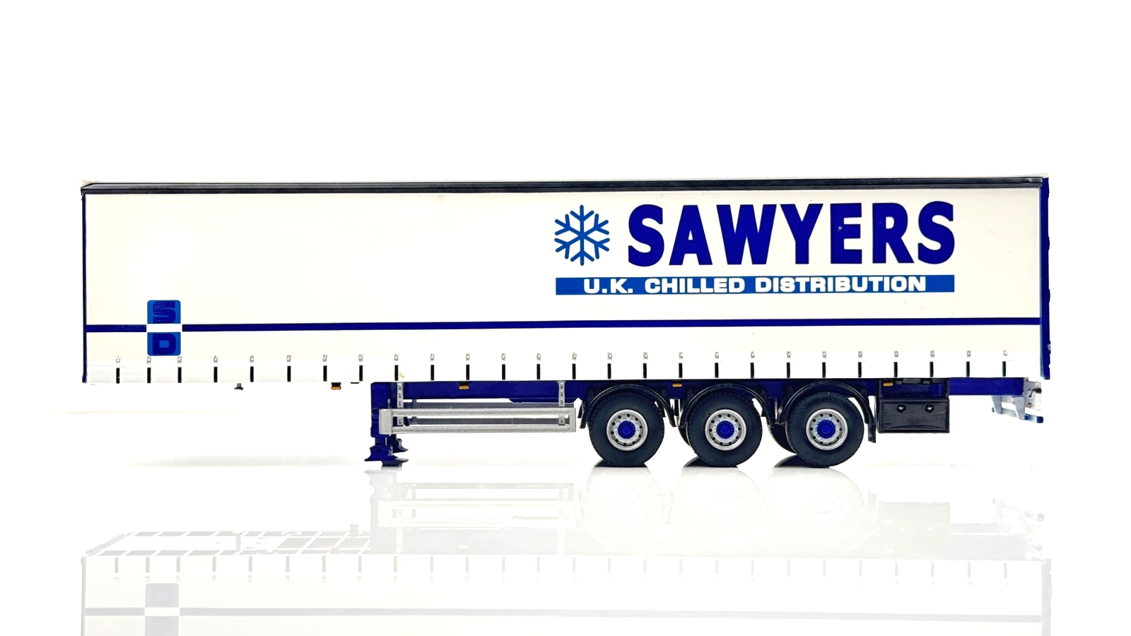 WSI 1/50 SCALE - 9519 - 3 AXLE SAWYERS CHILLED DISTRIBUTION TRAILER ONLY BOXED