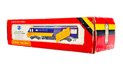 HORNBY 00 GAUGE - R069 - INTERCITY 125 BLUE YELLOW HST POWER/DUMMY CARS - BOXED