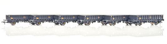 BACHMANN 00 GAUGE - 38-011 - MFA OPEN BOX MINERAL WAGON EWS BLACK UNBOXED X 6