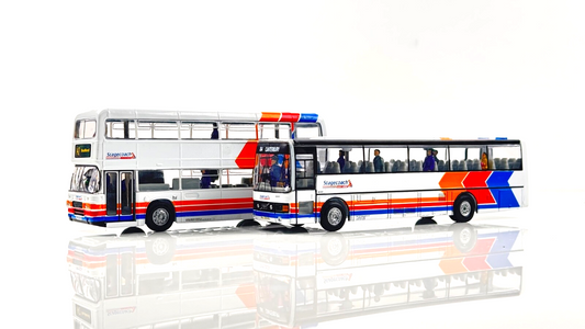 CORGI 1/76 SCALE - 45003 - LEYLAND OLYMPIAN VAN HOOL STAGECOACH SET W/PASSENGERS
