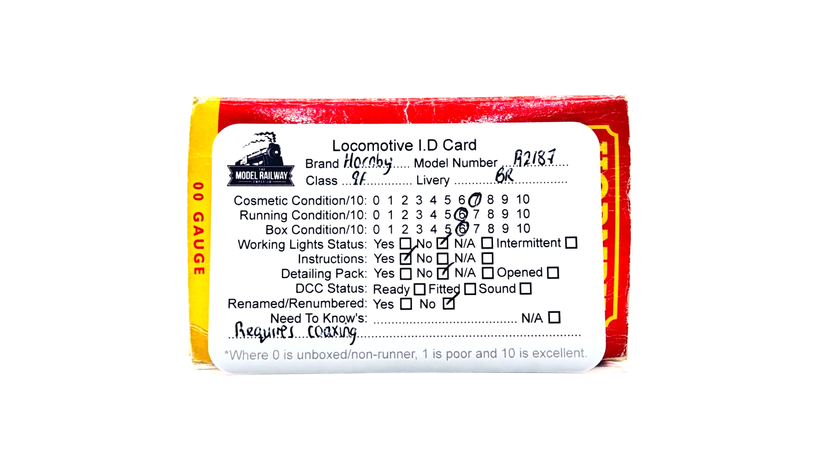 HORNBY 00 GAUGE - R2187 - BR GREEN 2-10-0 CLASS 9F 92220 EVENING STAR - BOXED